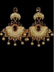 Reverse Ad Earrings With Meenakari Work